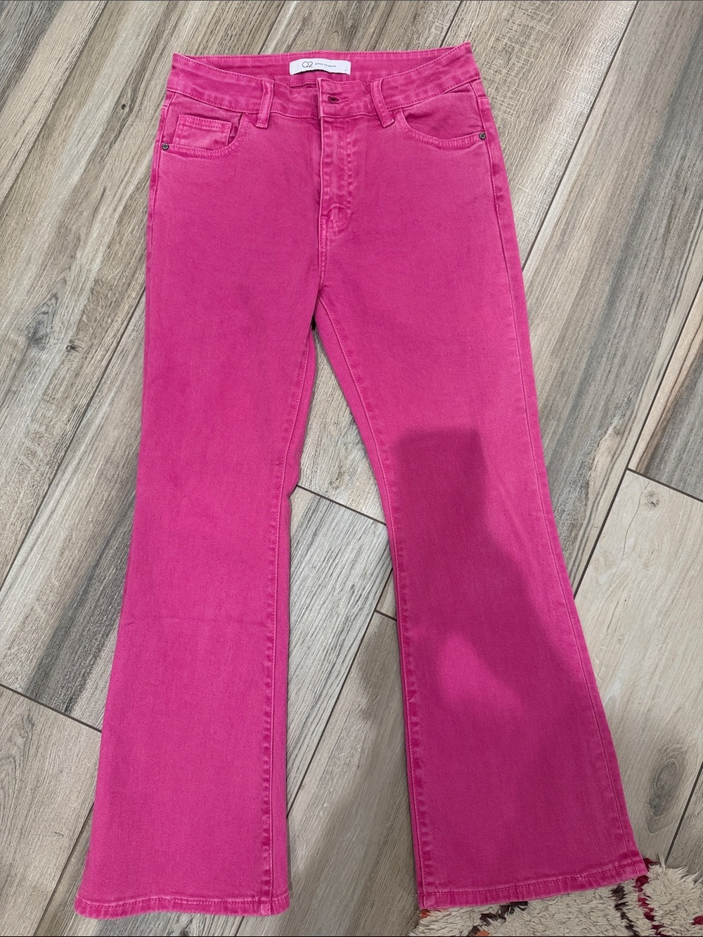 Q2 Hot Pink Flare Jeans